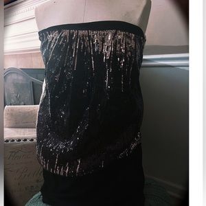 Stunning Strapless Sequin top with Soft Band - 2X